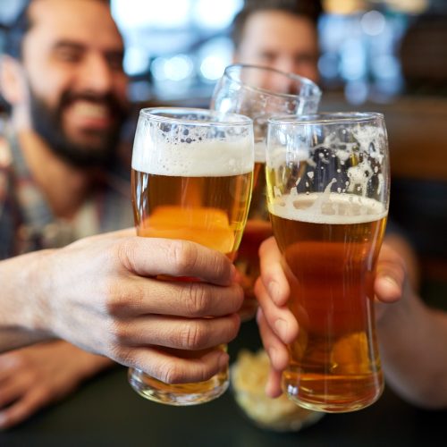 men drinking beer