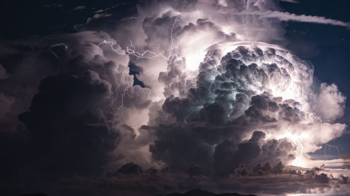 thunderstorm close-up
