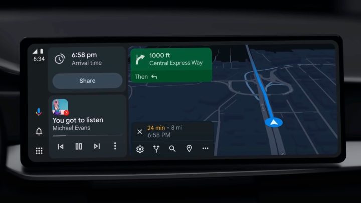 Android Auto Split-Screen Google's new split-screen design for Android Auto.