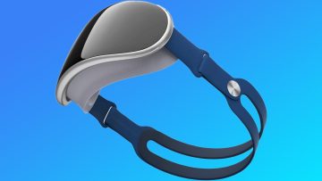 Apple mixed reality glasses render - bottom view.