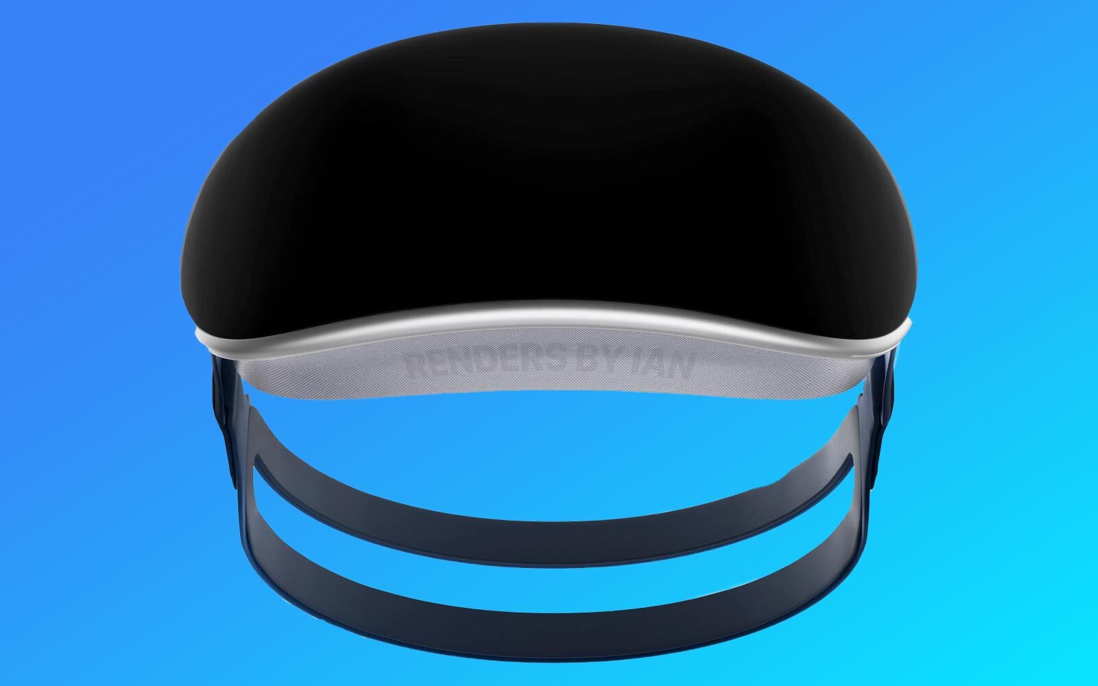 Apple mixed reality glasses render - front view.