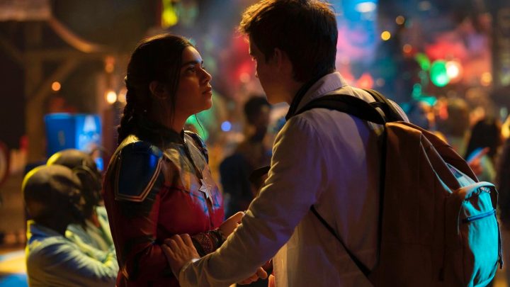 (L-R): Iman Vellani as Ms. Marvel/Kamala Khan and Matt Lintz as Bruno in Marvel Studios' Ms. Marvel.