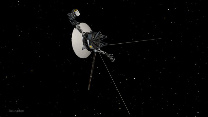 Voyager probes illustration of Voyager 1 in space