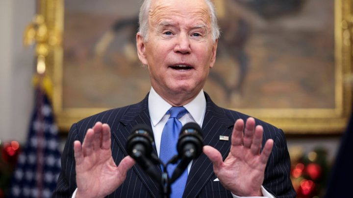 president biden speaking at podium