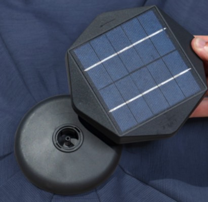 SunVilla Costco umbrella recall: The solar panel puck located at the top of the umbrella.