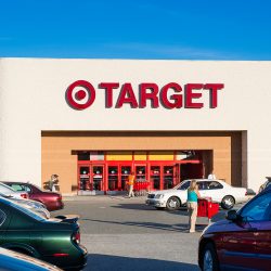 A busy Target store with people who are shopping