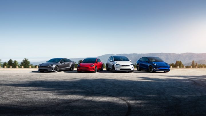 Tesla's full lineup of cars.