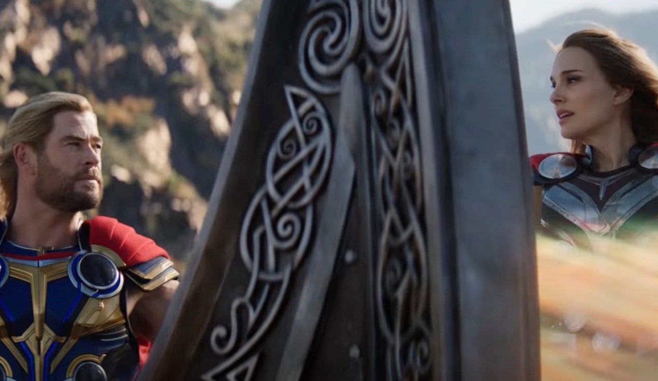 Thor Goats Thor (Chris Hemsworth) and Jane (Natalie Portman) aboard the goat ship.