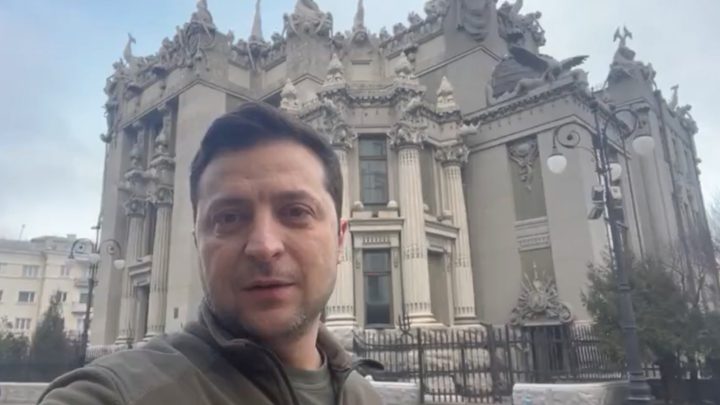 Ukraine President Volodymyr Zelenskyy addresses the world on social media