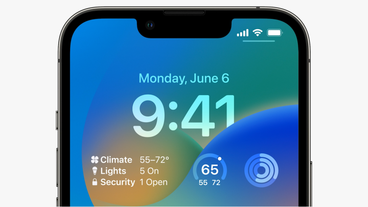 iOS 16 Lock Screen redesign.